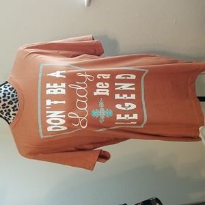 Don't be a lady be a legend graphic tee